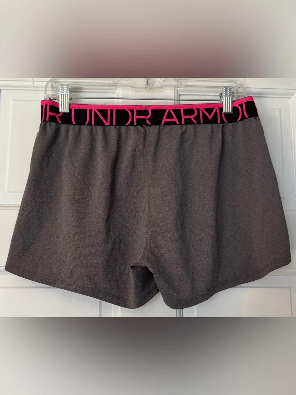 Under Armour Women’s Gray and Hot Pink Athletic Shorts